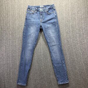 Good American Jeans Womens 4/27 Blue Good Legs Mid Rise Skinny Denim Stretch